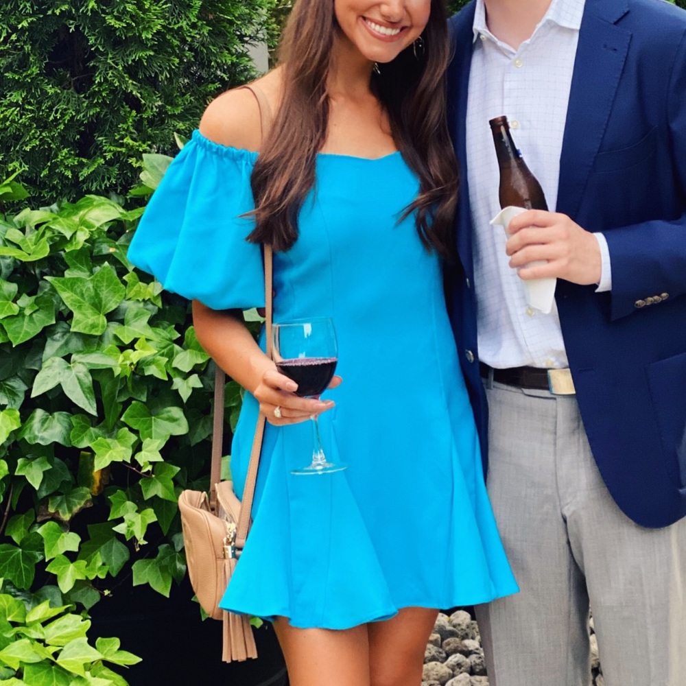 Off the shoulder cocktail dress